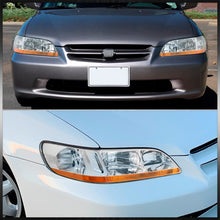 Load image into Gallery viewer, Honda Accord 1998-2002 Factory Style Headlights Chrome Housing Clear Len Amber Reflector
