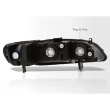 Load image into Gallery viewer, Honda Accord 1998-2002 Factory Style Headlights Chrome Housing Smoke Len Amber Reflector
