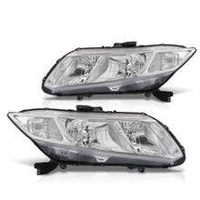 Load image into Gallery viewer, Honda Civic Sedan 2012-2015 / Honda Civic Coupe 2012-2013 Factory Style Headlights Chrome Housing Clear Len Clear Reflector
