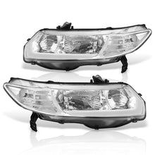 Load image into Gallery viewer, Honda Civic Coupe 2006-2011 LED DRL Bar Factory Style Headlights Chrome Housing Clear Len Clear Reflector
