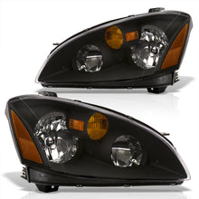 Load image into Gallery viewer, Nissan Altima 2002-2004 Factory Style Headlights Black Housing Clear Len Amber Reflector (Halogen Models Only)
