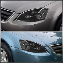 Load image into Gallery viewer, Nissan Altima 2002-2004 Factory Style Headlights Black Housing Clear Len Clear Reflector (Halogen Models Only)
