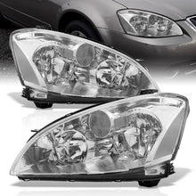 Load image into Gallery viewer, Nissan Altima 2002-2004 Factory Style Headlights Chrome Housing Clear Len Clear Reflector (Halogen Models Only)
