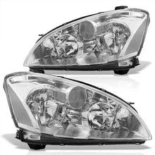 Load image into Gallery viewer, Nissan Altima 2002-2004 Factory Style Headlights Chrome Housing Clear Len Clear Reflector (Halogen Models Only)
