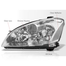 Load image into Gallery viewer, Nissan Altima 2002-2004 Factory Style Headlights Chrome Housing Clear Len Clear Reflector (Halogen Models Only)
