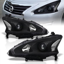 Load image into Gallery viewer, Nissan Altima Sedan 2013-2015 Factory Style Projector Headlights Black Housing Clear Len Clear Reflector (Halogen Models Only)
