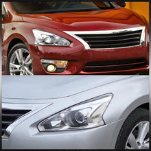 Load image into Gallery viewer, Nissan Altima Sedan 2013-2015 Factory Style Projector Headlights Chrome Housing Clear Len Clear Reflector (Halogen Models Only)
