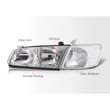 Load image into Gallery viewer, Toyota Camry 2000-2001 Factory Style Headlights + Corners Chrome Housing Clear Len Clear Reflector
