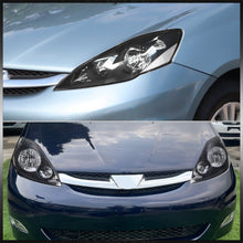 Load image into Gallery viewer, Toyota Sienna 2006-2010 Factory Style Headlights Black Housing Clear Len Clear Reflector (Halogen Models Only)
