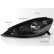 Load image into Gallery viewer, Toyota Sienna 2006-2010 Factory Style Headlights Black Housing Clear Len Clear Reflector (Halogen Models Only)
