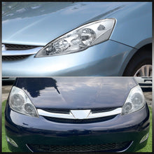 Load image into Gallery viewer, Toyota Sienna 2006-2010 Factory Style Headlights Chrome Housing Clear Len Clear Reflector (Halogen Models Only)
