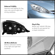 Load image into Gallery viewer, Toyota Sienna 2006-2010 Factory Style Headlights Chrome Housing Clear Len Clear Reflector (Halogen Models Only)
