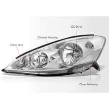 Load image into Gallery viewer, Toyota Sienna 2006-2010 Factory Style Headlights Chrome Housing Clear Len Clear Reflector (Halogen Models Only)
