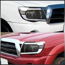 Load image into Gallery viewer, Toyota Tacoma 2005-2011 LED DRL Bar Factory Style Headlights Black Housing Clear Len Clear Reflector
