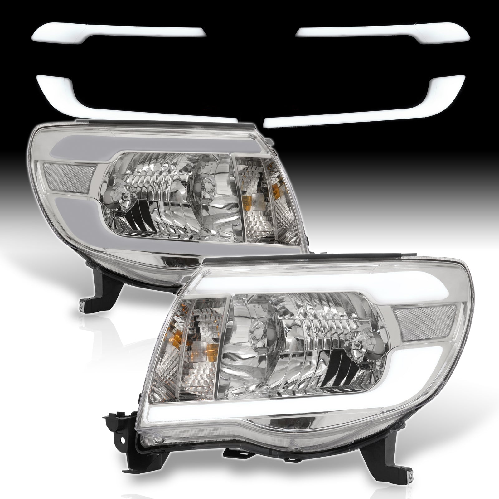 Toyota Tacoma 2005-2011 LED DRL Bar Factory Style Headlights