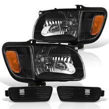 Load image into Gallery viewer, Toyota Tacoma 2001-2004 Factory Style Headlights + Bumpers + Corners Black Housing Clear Len Amber Reflector
