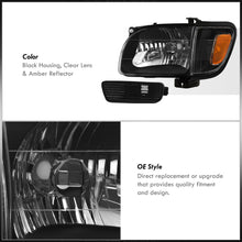 Load image into Gallery viewer, Toyota Tacoma 2001-2004 Factory Style Headlights + Bumpers + Corners Black Housing Clear Len Amber Reflector
