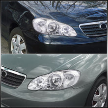 Load image into Gallery viewer, Toyota Corolla 2003-2008 Factory Style Headlights Chrome Housing Clear Len Clear Reflector
