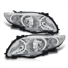 Load image into Gallery viewer, Toyota Corolla 2009-2010 Factory Style Headlights Chrome Housing Clear Len Clear Reflector
