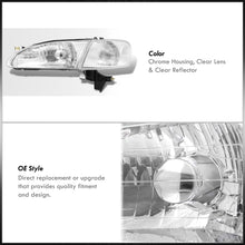 Load image into Gallery viewer, Toyota Corolla 1998-2000 Factory Style Headlights + Corners Chrome Housing Clear Len Clear Reflector
