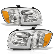 Load image into Gallery viewer, Toyota Tundra (Double Cab / 4 Door Models Only) 2005-2006 / Sequoia 2005-2007 LED DRL Bar Factory Style Headlights + Corners Chrome Housing Clear Len Amber Reflector
