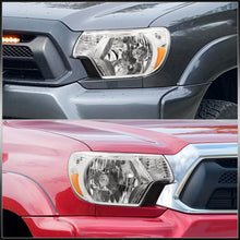 Load image into Gallery viewer, Toyota Tacoma 2012-2015 Factory Style Headlights Chrome Housing Clear Len Amber Reflector
