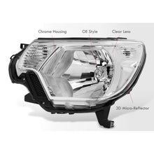 Load image into Gallery viewer, Toyota Tacoma 2012-2015 Factory Style Headlights Chrome Housing Clear Len Clear Reflector
