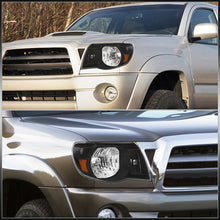 Load image into Gallery viewer, Toyota Tacoma 2005-2011 Factory Style Headlights Black Housing Clear Len Amber Reflector
