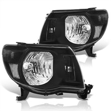 Load image into Gallery viewer, Toyota Tacoma 2005-2011 Factory Style Headlights Black Housing Clear Len Clear Reflector
