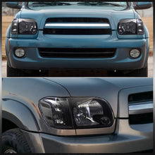 Load image into Gallery viewer, Toyota Tundra (Double Cab / 4 Door Models Only) 2005-2006 / Sequoia 2005-2007 Factory Style Headlights + Corners Black Housing Clear Len Clear Reflector
