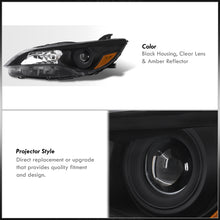 Load image into Gallery viewer, Toyota Camry 2015-2017 Factory Style Headlights Black Housing Clear Len Amber Reflector (Halogen Models Only)

