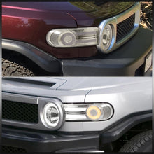 Load image into Gallery viewer, Toyota FJ Cruiser 2007-2014 LED DRL Bar Projector Headlights Chrome Housing Clear Len Clear Reflector
