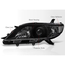 Load image into Gallery viewer, Toyota Sienna 2011-2020 Factory Style Headlights Black Housing Clear Len Clear Reflector
