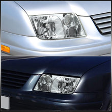 Load image into Gallery viewer, Volkswagen Jetta 1999-2004 Factory Style Headlights + Euro Fogs Chrome Housing Clear Len Clear Reflector
