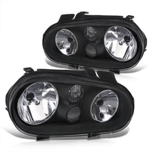 Load image into Gallery viewer, Volkswagen Golf GTI MK4 1999-2006 / Cabrio MK4 1999-2002 Factory Style Headlights Black Housing Clear Len Clear Reflector
