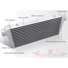 Load image into Gallery viewer, Universal Aluminum Intercooler (Tube &amp; Fin | Overall: 27.5&quot; x 10.25&quot; x 2.75&quot; | Core: 21.0&quot; x 8.75&quot; x 2.5&quot; | Inlet/Outlet: 2.5&quot;)
