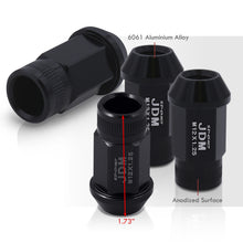 Load image into Gallery viewer, JDM Sport M12 X 1.25 Aluminum Open Lug Nuts Black (4 Piece)
