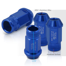 Load image into Gallery viewer, JDM Sport M12 X 1.25 Aluminum Open Lug Nuts Blue (4 Piece)
