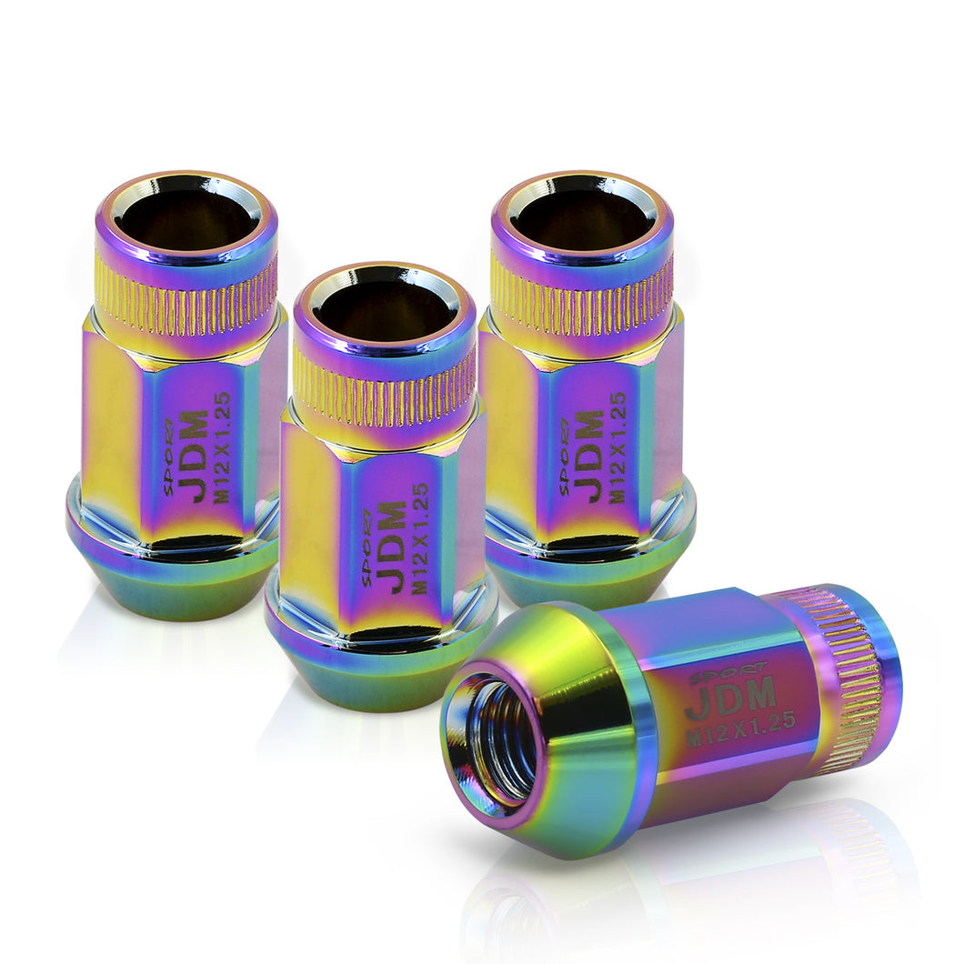 JDM Sport M12 X 1.25 Aluminum Open Lug Nuts Multi Color (4 Piece)