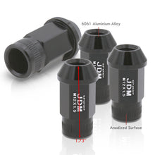 Load image into Gallery viewer, JDM Sport M12 X 1.5 Aluminum Open Lug Nuts Gun Metal (4 Piece)
