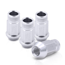 Load image into Gallery viewer, JDM Sport M12 X 1.5 Aluminum Open Lug Nuts Silver (4 Piece)
