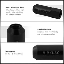 Load image into Gallery viewer, M12 x 1.5 Open Lug Nuts Black (20 Piece)
