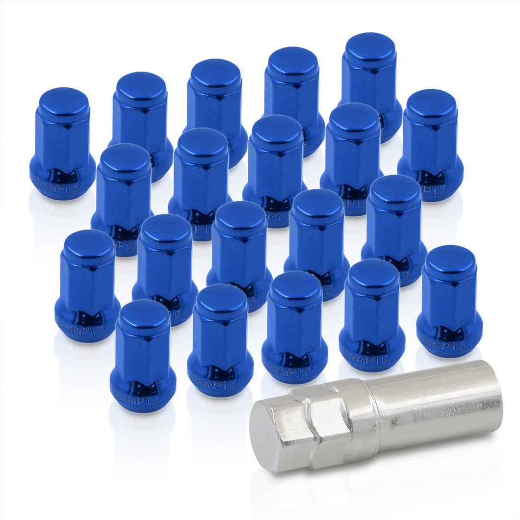 M12 x 1.5 OEM Style Steel Lug Nuts Blue (20 Piece)