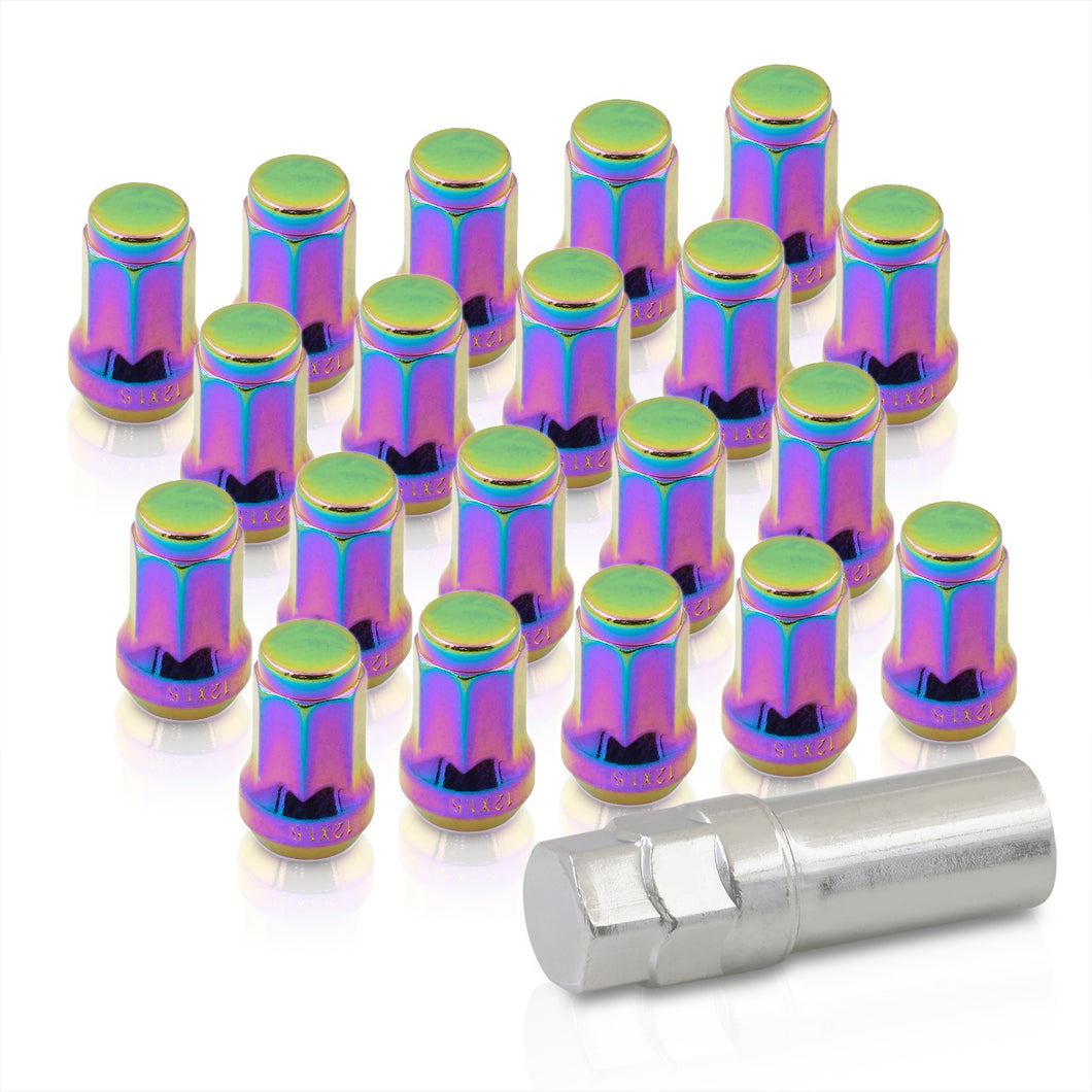 M12 x 1.5 OEM Style Steel Lug Nuts Neo Chrome (20 Piece)