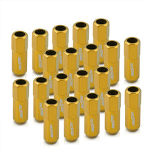 Load image into Gallery viewer, M12 x 1.5 Extended Aluminum Open Lug Nuts Gold (20 Piece)
