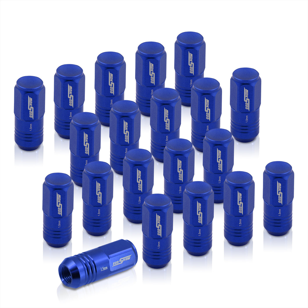 M12 x 1.5 Aluminum Closed Lug Nuts Blue (20 Piece)