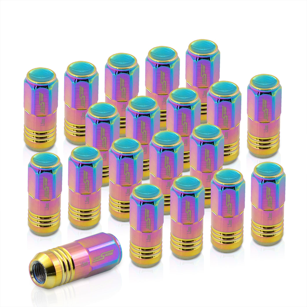 M12 x 1.5 Aluminum Closed Lug Nuts Neo Chrome (20 Piece)