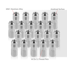 Load image into Gallery viewer, M12 x 1.5 Aluminum Closed Lug Nuts Silver (20 Piece)
