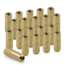 Load image into Gallery viewer, M12 x 1.5 Heavy Duty Steel Extended Open Lug Nuts Gold (20 Piece)
