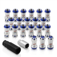 Load image into Gallery viewer, M12 x 1.5 Steel Body Lug Nuts Chrome Body Blue Cap (20 Piece)
